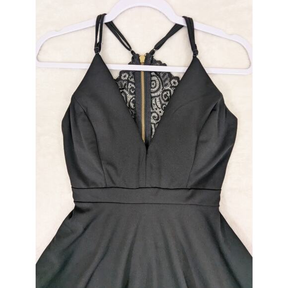 Honey and Rosie Black Party Cocktail Mini Dress Size Small - Picture 2 of 8